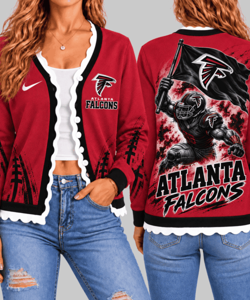 Atlanta Falcons NFL Warrior Flag Knit Cardigan