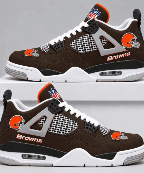 Cleveland Browns NFL Retro Game Day AJ4 Shoes