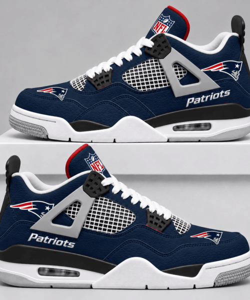 New England Patriots NFL Retro Game Day AJ4 Shoes
