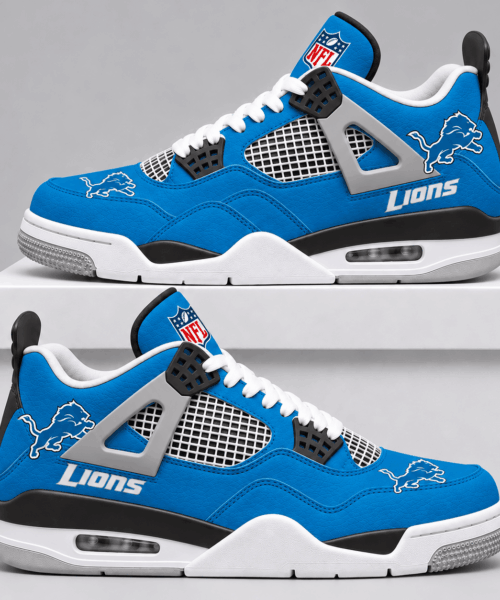 Detroit Lions NFL Retro Game Day AJ4 Shoes
