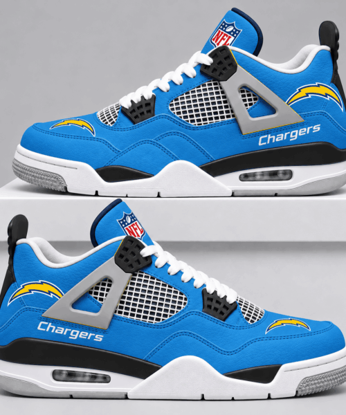 Los Angeles Chargers NFL Retro Game Day AJ4 Shoes