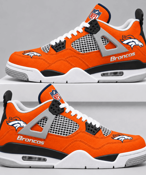 Denver Broncos NFL Retro Game Day AJ4 Shoes