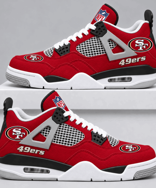 San Francisco 49Ers NFL Retro Game Day AJ4 Shoes