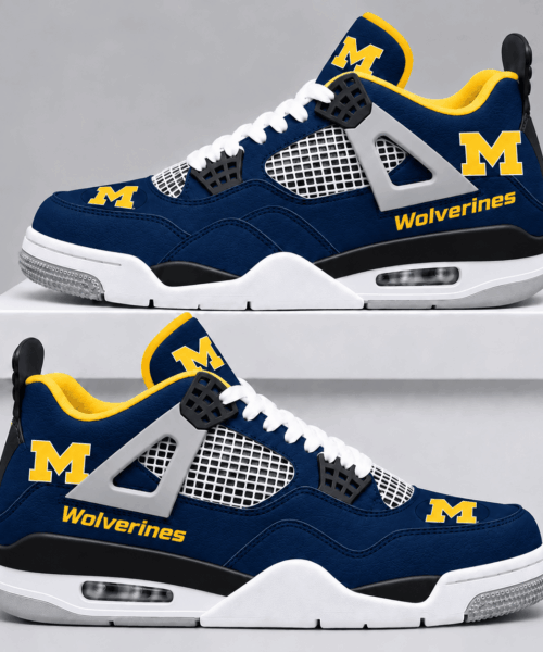 Michigan Wolverines NCAA Game Day Mesh AJ4 Shoes