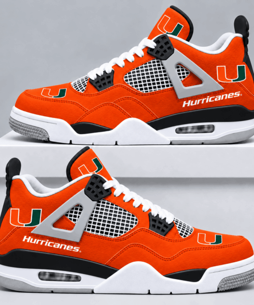 Miami Hurricanes NCAA Game Day Mesh AJ4 Shoes