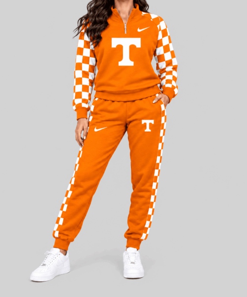 Tennessee Volunteers NCAA Checkerboard Sleeve Quarter Zip Set