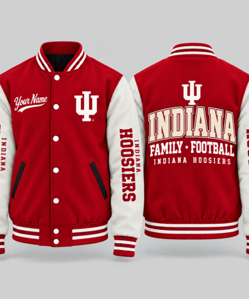 Indiana Hoosiers NCAA Faith Family Football Varsity Jacket