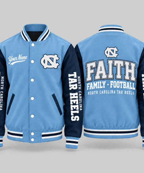 North Carolina Tar Heels NCAA Faith Family Football Varsity Jacket