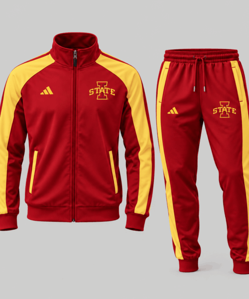 Iowa State Cyclones NCAA Classic Stripe Track Jacket Jogger Set