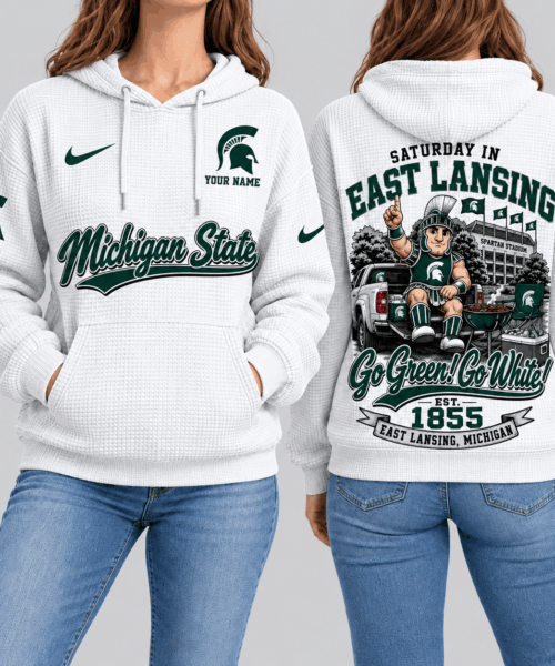 Michigan State Spartans NCAA Saturday Gameday Waffle Hoodie