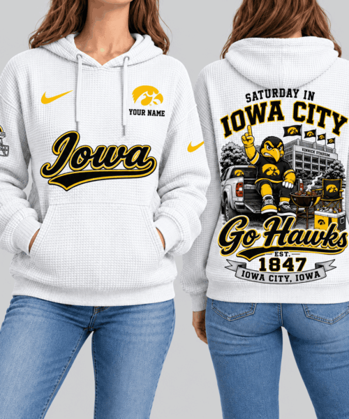 Iowa Hawkeyes NCAA Saturday Gameday Waffle Hoodie