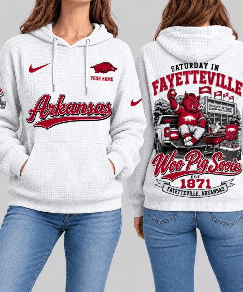 Arkansas Razorbacks NCAA Saturday Gameday Waffle Hoodie