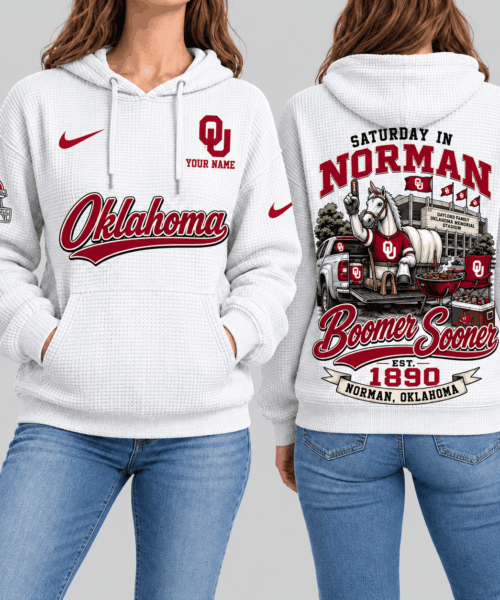 Oklahoma Sooners NCAA Saturday Gameday Waffle Hoodie