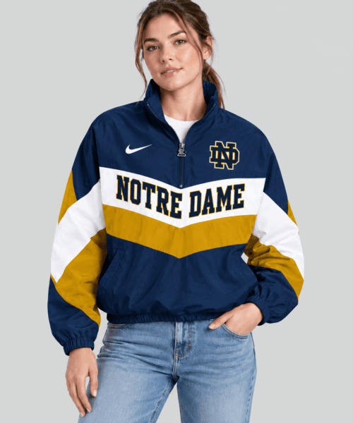 Notre Dame Fighting Irish NCAA Chevron Wordmark Zip Jacket