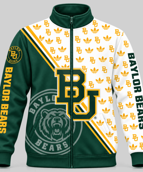 Baylor Bears NCAA Diagonal Split Logo Pattern Jacket