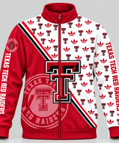 Texas Tech Red Raiders NCAA Diagonal Split Logo Pattern Jacket