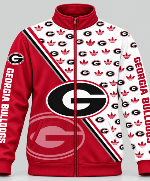Georgia Bulldogs NCAA Diagonal Split Logo Pattern Jacket