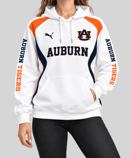 Auburn Tigers NCAA Contrast Panel Wordmark Hoodie