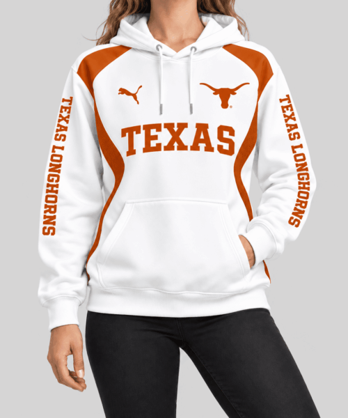 Texas Longhorns NCAA Contrast Panel Wordmark Hoodie