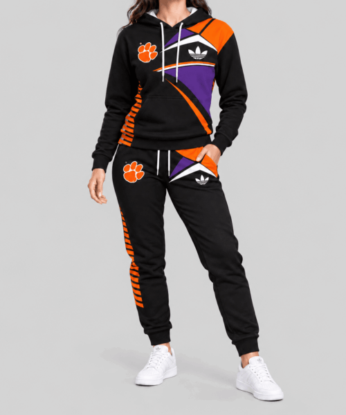 Clemson Tigers NCAA Geometric Panel Tracksuit Set