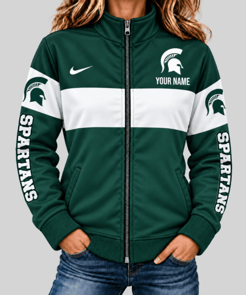 Michigan State Spartans NCAA Color Block Mascot Sleeve Jacket