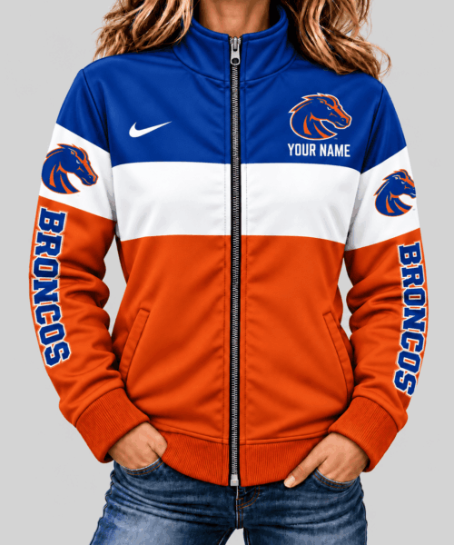 Boise State Broncos NCAA Color Block Mascot Sleeve Jacket