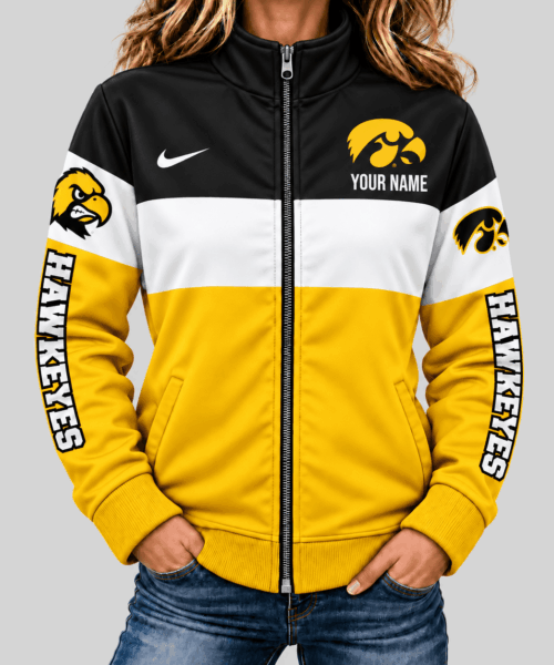 Iowa Hawkeyes NCAA Color Block Mascot Sleeve Jacket