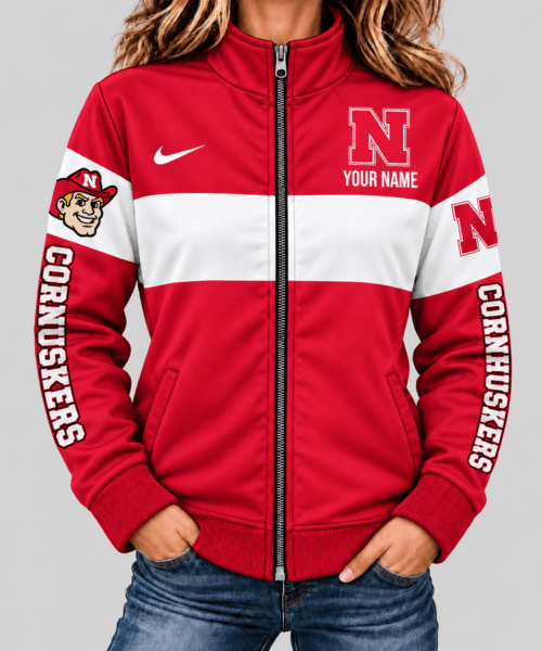 Nebraska Cornhuskers NCAA Color Block Mascot Sleeve Jacket