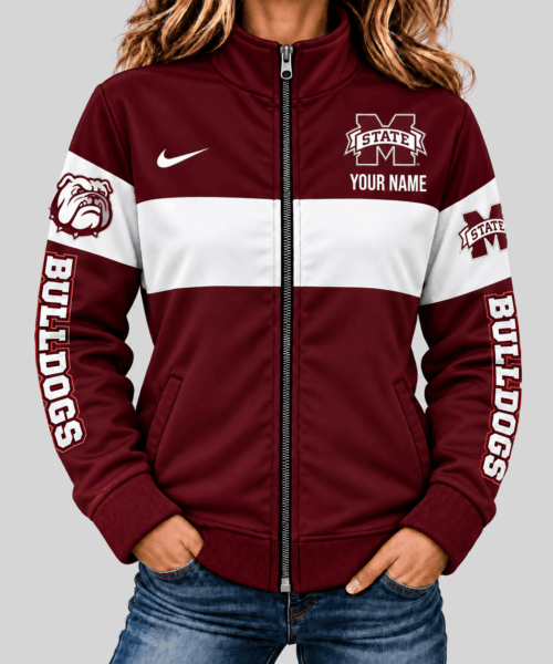 Mississippi State Bulldogs NCAA Color Block Mascot Sleeve Jacket
