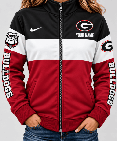 Georgia Bulldogs NCAA Color Block Mascot Sleeve Jacket