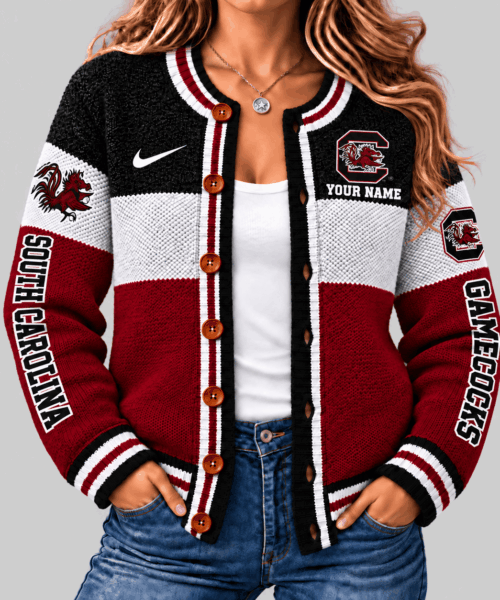 South Carolina Gamecocks NCAA Fleece Color Block Cardigan