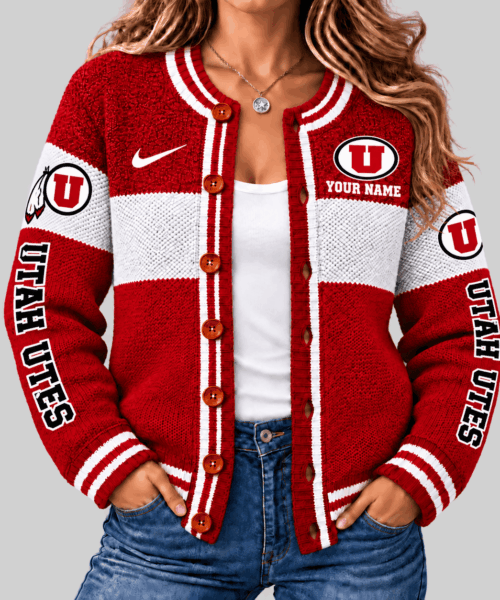 Utah Utes NCAA Fleece Color Block Cardigan