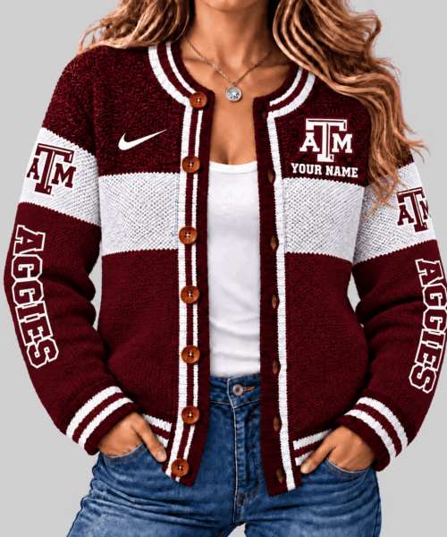 Texas A&M Aggies NCAA Fleece Color Block Cardigan