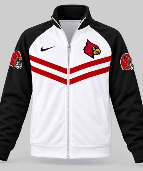 Louisville Cardinals NCAA Chevron Stripe Track Jacket