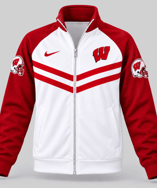 Wisconsin Badgers NCAA Chevron Stripe Track Jacket