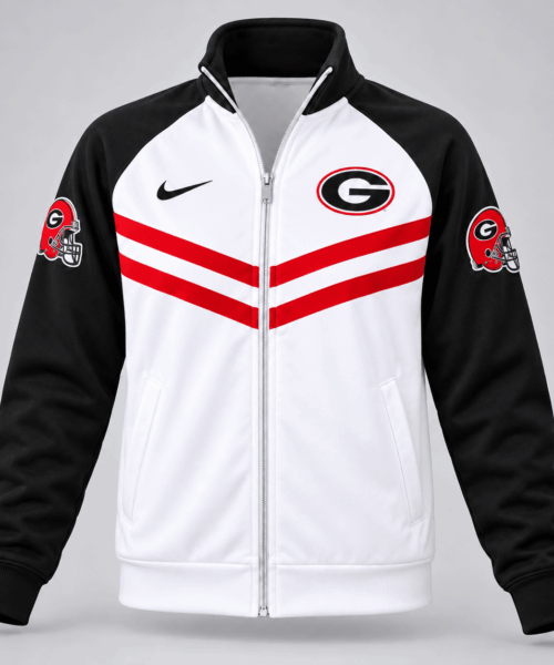 Georgia Bulldogs NCAA Chevron Stripe Track Jacket