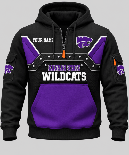Kansas State Wildcats NCAA Utility Panel Half Zip Hoodie