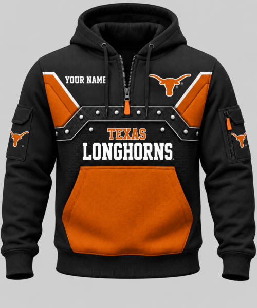 Texas Longhorns NCAA Utility Panel Half Zip Hoodie