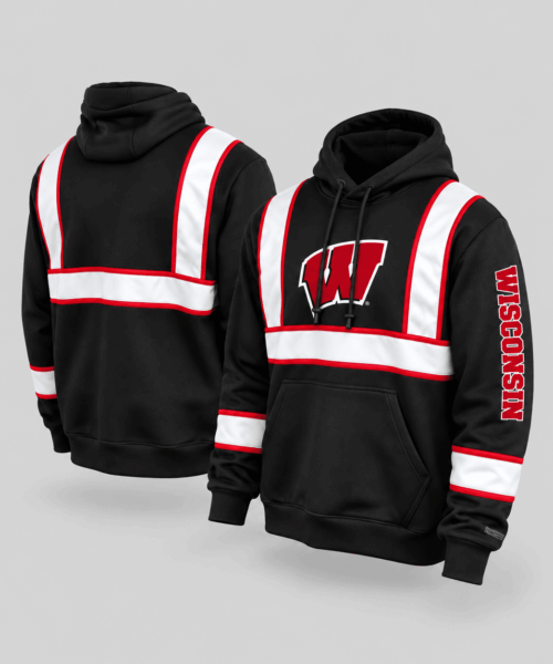 Wisconsin Badgers NCAA Reflective Stripe Hoodie