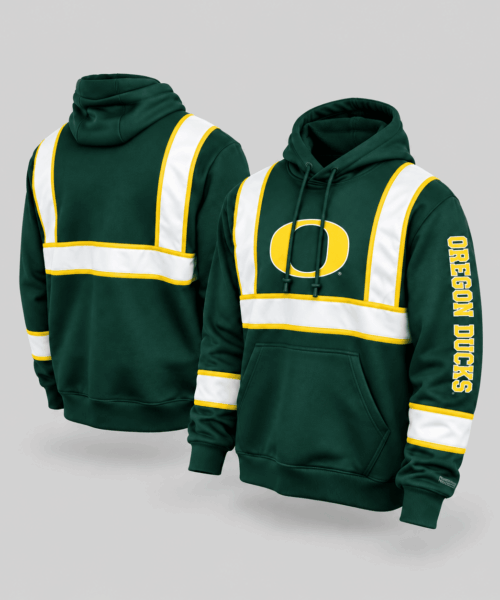 Oregon Ducks NCAA Reflective Stripe Hoodie