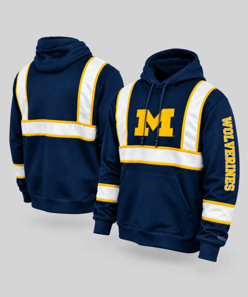 Michigan Wolverines NCAA Reflective Stripe Hoodie