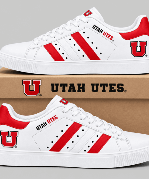 Utah Utes NCAA Stripe Low Top Sneakers