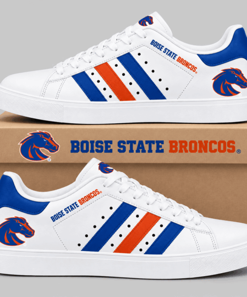 Boise State Broncos NCAA Stripe Low Top Sneakers