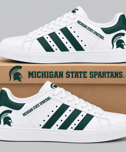 Michigan State Spartans NCAA Stripe Low Top Sneakers