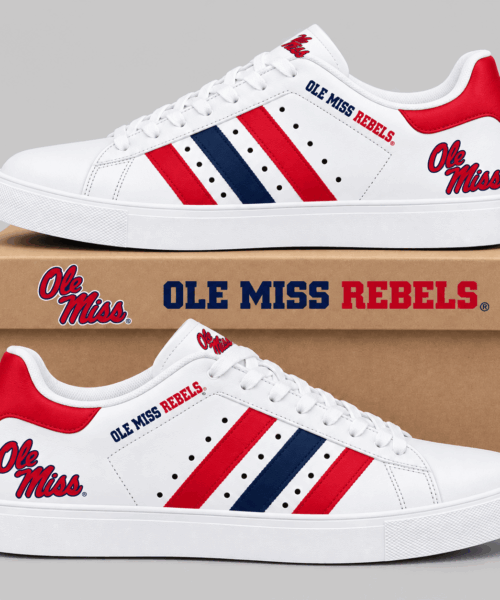 Ole Miss Rebels NCAA Stripe Low Top Sneakers