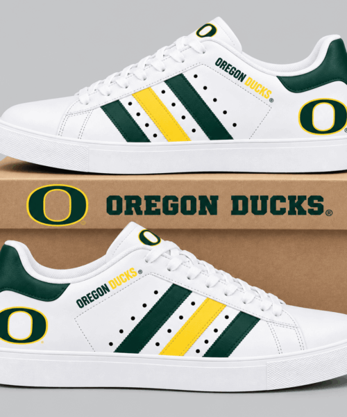 Oregon Ducks NCAA Stripe Low Top Sneakers