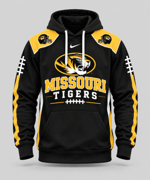 Missouri Tigers NCAA Football Laces Sleeve Hoodie