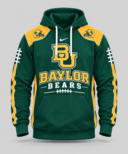 Baylor Bears NCAA Football Laces Sleeve Hoodie