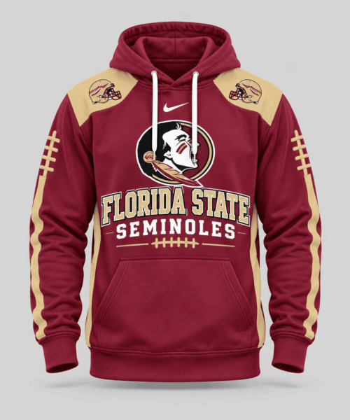 Florida State Seminoles NCAA Football Laces Sleeve Hoodie