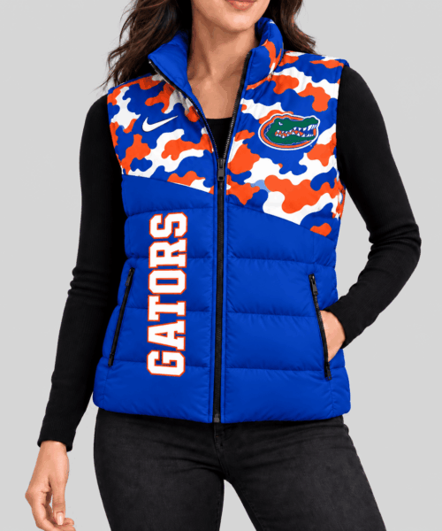 Florida Gators NCAA Camo Panel Puffer Vest